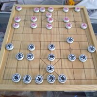 [SIÊU SALE] Bàn Cờ Tướng Gỗ Thông Vân Nguyên Tấm Làm Thủ Công Truyền Thống Siêu Sắc Nét 47x50cm [ KHÔNG KEM QUÂN CỜ ]