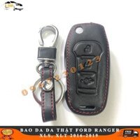 [SIÊU SALE] Bao Da Chìa Khóa Ô TÔ FORD RANGER XLS, XLT 2016-2019 Chìa Gập Da Thật