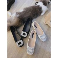 [Siêu Sale] BB015 GIÀY BÚP BÊ NỮ HOA ĐÁ MẶT TRỜI MŨI TRÒN DA MỀM ÊM CHÂN