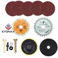 [SIÊU SALE] Bộ phụ kiện chuyển máy khoan thành máy cắt v3 kèm bộ lưỡi cưa và giấy nhám