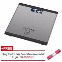 [siêu sale] Cân sức khỏe điện tử mặt kính cường lực SIÊU BỀN TẶNG THƯỚC DÂY (MÀU NGẪU NHIÊN)