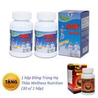 [Siêu Sale] Combo 2 hộp Sụn cá mập Shark Cartilage (100v/hộp) + 1 hộp ĐTHT Wellness Nutrition hoặc 1 hộp Omega 369