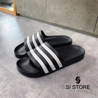 [Siêu Sale ] Dép Adidas Adilette Aqua Shower Đen Sọc Trắng *Chính Hãng*