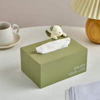 [Siêu Sale] Đẹp và dễ thương thiên thần gấu hộp đựng khăn giấy bé gái để bàn lưu trữ đồ trang trí p