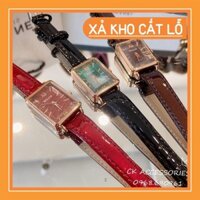 [Siêu Sale] Đồng hồ nữ Bolun dây da mặt số chữ nhật sang chảnh mẫu mới 2021