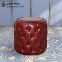 [Siêu Sale] Ghế thấp da thật phong cách châu Âu, ghế sofa cổ điển mới, ghế thay giày, ghế vuông, gh