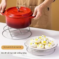 [Siêu Sale] Giá đỡ nồi inox, giá hấp, miếng lót nồi, giá đựng nồi, lưới hấp tròn chống nước, giá đự