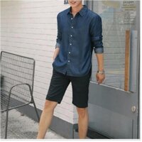 [SIÊU SALE GIÁ SỐC - TẾT 2020] Áo sơ mi nam cổ bẻ tay dài chất cotton jean - có size lớn XXL