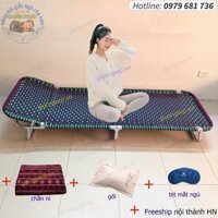 [SIÊU SALE] Giường gấp ngủ trưa Văn Phòng Giá rẻ GX03- Tặng combo chăn, gối, Bịt mắt ngủ