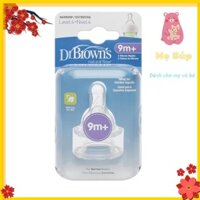 [SIÊU SALE]🍀🍀 Hộp 2 núm ty Dr.Brown's cổ hẹp số 4 dành cho bé 9 tháng trở lên. 🍀🍀