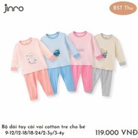 [Siêu Sale] JINRO Bộ dài tay cài vai bambo cho bé JRT1