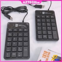 [Siêu Sale] Keyboard, Bàn phím số rời cổng R8-1810 USB (Đen) cho máy tính laptop