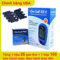 [SIEU SALE] Máy đo đường huyết ( tiểu đường ) trong máu của Mỹ Acon On call EZ II - plus que và kim loại tốt giá rẻ hơn