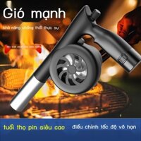 [Siêu Sale] Máy thổi thịt nướng máy sấy tóc ngoài trời than củi cầm tay lửa carbon đặc biệt nướng t