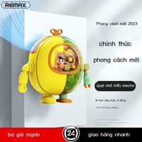 [Siêu Sale] REMAX Ruiliang Mecha treo cổ quạt di động trẻ em im lặng sạc USB Laptop tản nhiệt quạt