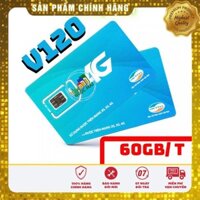 SIÊU SALE_ Sim 4G Viettel V120 - FREESHIP - 120GB DATA - MIỄN PHÍ GỌI - SIM NGỌC MAI