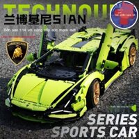 [Siêu Sale] Tương thích với các khối xây dựng mô hình xe thể thao LEGO Lamborghini, xe điều khiển t