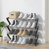 [Siêu Sale] Z-Loại Đơn Giản Nhiều Lớp Nhỏ Giày Ký Túc Xá Gia Đình Tủ Giày Inox Có Giá Để Đồ Đa Năng