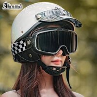 [Siêu Sale]Mũ bảo hiểm Harley chứng nhận 3C thân mũ bảo hiểm nhỏ retro xe máy điện đầu máy nam và nữ hành trình Nhật Bản