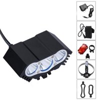 Siêu Sáng 30000 Lumen 3x T6 LED Xe Đạp Xe Đạp Đèn Pha Đèn Pin Phía Sau Bộ Đèn Pin
