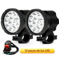 siêu sáng Đèn phụ trợ led chiếu điểm cho xe máy đèn PHA 12 leds 120w tầm xa bổ sung đèn điện xe Máy điểm đầu suv atv Đèn sương mù