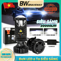 Siêu Sáng H4 Led Đèn Pha Xe H4 tay phải lái xe mini ống kính máy chiếu 6000K cao thấp chùm