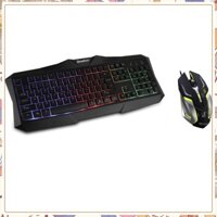 (Siêu Siêu Rẻ) Combo Bàn Phím LED Giả Cơ G21 Và Chuột Dùng Chơi Game K1 (Đen)