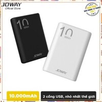(Siêu Siêu Rẻ) Pin sạc dự phòng 10.000mAh mini siêu nhẹ Joway JP191