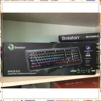 (Siêu Siêu Rẻ)Bàn phím cơ blue switch cao cấp Bosston MK930 - Keycaps khắc laser chống bay (đen)