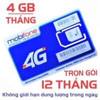 SIÊU SIM 4G Mobifone MDT250A Trọn Gói 1 năm