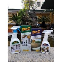 Siêu tẩy cặn canxi Dr.C trên sen vòi, vách kính