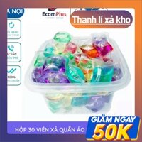 💕Siêu Tẩy Vết Bẩn💕 Hộp 30 Viên Xả Quần Áo Hàng Nội Địa Trung, Siêu Sạch, Loại Bỏ Tất Cả Các Vết Bẩn Kho Tan