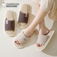 Siêu thị nhỏ [Bộ sưu tập 399,3 triệu người Thương hiệu này] Dép vải lanh Rogue Rabbit Nữ Nhà mùa hè Trong nhà Cặp đôi chống trượt Xuân Thu Bốn mùa Dép vải lanh Cotton Khách sạn Cửa hàng bách hóa nam