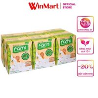 [Siêu thị WinMart] - Lốc 6 gói sữa đậu nành Fami nguyên chất ít đường gói 200ml