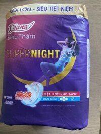Siêu tiết kiệm COMBO 2 GÓI BVS DIANA SUPER NIGHT  35CM GÓI 12 MIẾNG