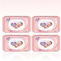 [SIÊU TIẾT KIỆM] COMBO 4 gói Khăn ướt Bobby 100 tờ/gói