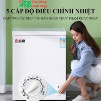 (Siêu tiết kiệm điện 1000k/ngày) Tủ Đông mini 60L nội địa Trung KT 42x45x55cm - Trữ sữa, thực phẩm thịt cá - 5 chế độ
