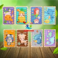 Siêu Tiết Kiệm Trọn Bộ 10 Tranh Ghép Hình Bằng Que Kem Gỗ Kích Thích Sự Sáng Tạo Và Tư Duy Cho Bé