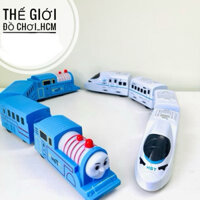 [SIÊU TO-MỚI VỀ] Đồ chơi đường tàu Thomas, tàu điện ngầm có đèn nhạc, tự quay đầu dành cho bé thích mô hình xe