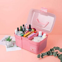 {SIÊU TỐC} Cốp nhựa đựng đồ nail hồng xinh