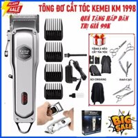 Siêu Tông Đơ KM1998 Màu Bạc Nguyên Khối Pin lithium 2000 mAh Chính Hãng.