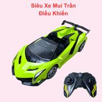 Siêu Xe mui trần điều khiển ô tô mui trần điều khiển từ xa màu xanh lá có đèn pha sáng di chuyển siêu nhanh