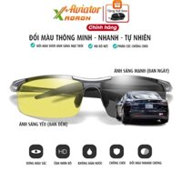 ♨▦[SIÊUSALE] Kính đổi màu đi ngày và đêm NAM CHÍNH HÃNG AVIATOR AORON 8177 gọng Nhôm Magiê nhẹ,mắt polarized phân cực