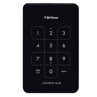 SiForce Lockbox Slim 1TB SSD Encrypted USB Drive + SiForce Portable External Hard Drive Case