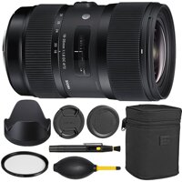 Sigma 18-35mm f/1.8 DC HSM Art Lens for Nikon -Black + Essential Bundle Kit - International Version (1 Year AOM Warranty)
