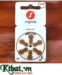 Signia PR41/312, Pin máy trợ thính Signia PR41, Pin 312 _Pin máy điếc Signia PR41/312 chính hãng /Vỉ 6viên