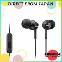 Significantly reduce sound leakage. SONY Canal type earphones with smartphone-compatible remote control and microphone, parallel imported goods, black MDR-EX110AP/BQ.