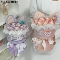 Sijiangmold Sanrio Bó hoa, Bó hoa búp bê sang trọng Hello Kitty Kuromi, Hoa xà phòng dễ thương Phim hoạt hình hoa nhân tạo Quà tặng sinh nhật