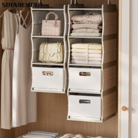 Sijiangmold Túi đựng đồ treo, Hộp đựng tủ dung tích lớn bằng nhựa, Ngăn kéo thời trang Phong cách vách ngăn Tủ quần áo sắp xếp sắp xếp tại nhà