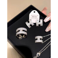 [Silbi A Accessories] Vòng Khuyên chữ H full Đá